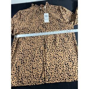 NWT Angashion Cheetah Print Dress Women’s Size Large